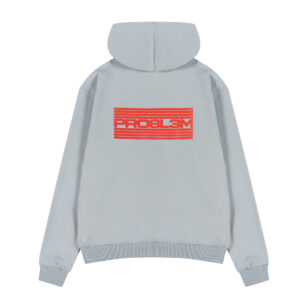 Szara Bluza Hoodie Klasyk Flaga Regular