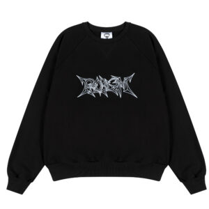 Czarny Crewneck EUAL Oversize