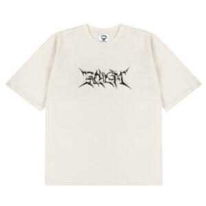 Kremowy T-shirt EUAL Oversize