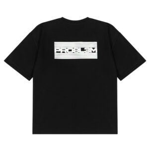 Czarny T-shirt Klasyk Flaga Oversize